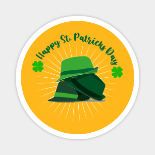 three green hat for st patrick day Magnet